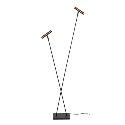 Lucide DUARTE - Vloerlamp - 2xG9 - Koffie | Vibes - KwaliteitWonen.nl