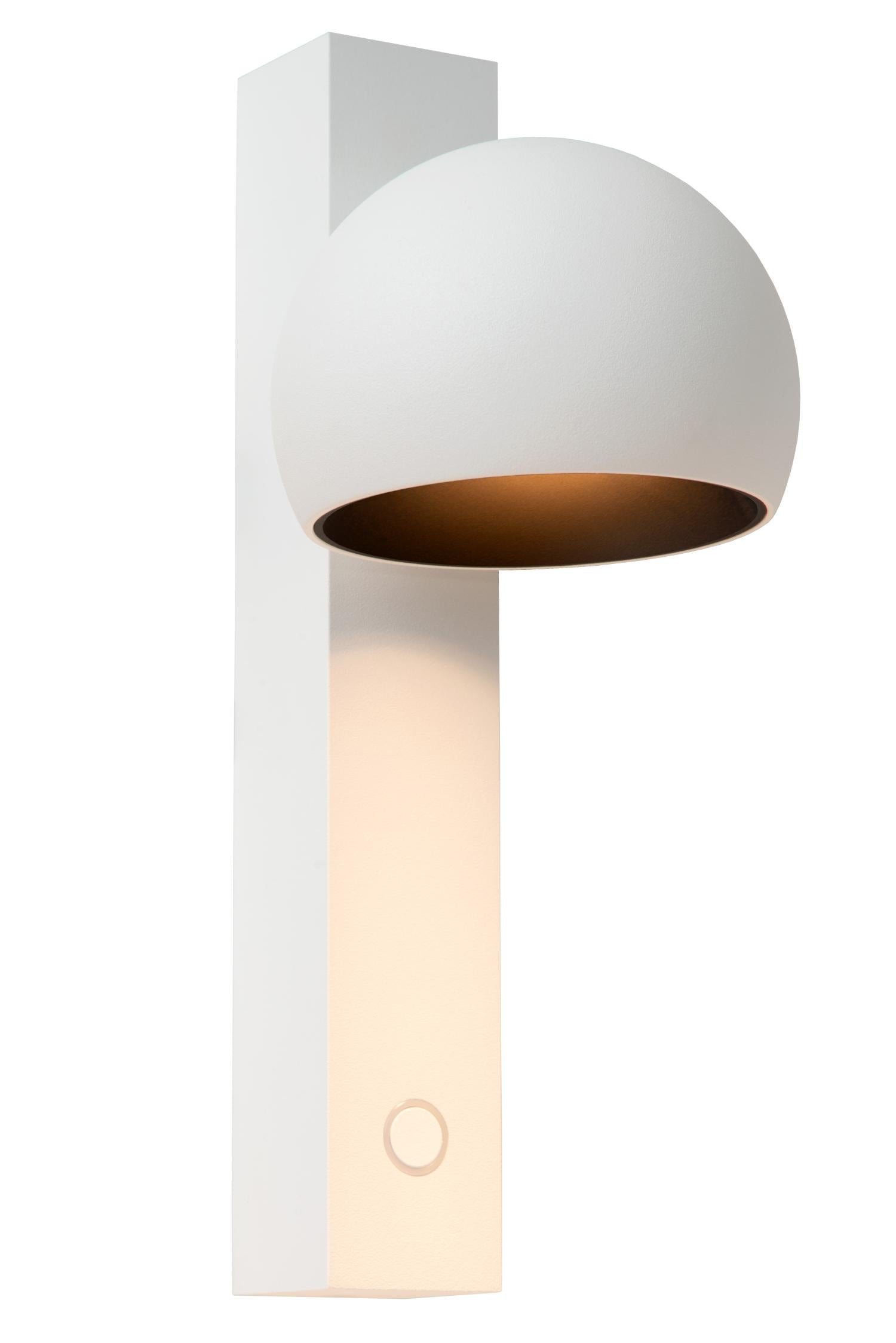 Lucide ESFERA - Wandlamp - LED Dimb. - 1x9W 2700K - Wit | Premium - KwaliteitWonen.nl