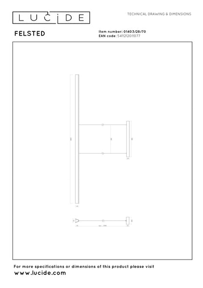 Lucide FELSTED - Hanglamp - LED Dimb. - CCT - 1x28W 2200K/4000K - Zwart | Vibes - KwaliteitWonen.nl