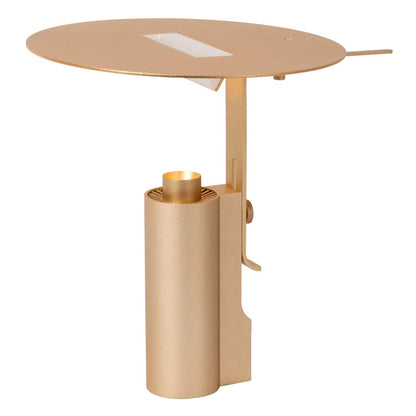 Lucide FITS - Tafellamp - Ø 20 cm - LED - 1x7W 3000K - Mat Goud / Messing | Premium - KwaliteitWonen.nl