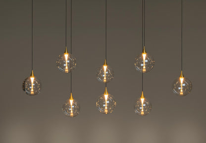 Lucide GISELA - Hanglamp - LED Dimb. - 8x3,9W 2700K - Transparant | Premium - KwaliteitWonen.nl