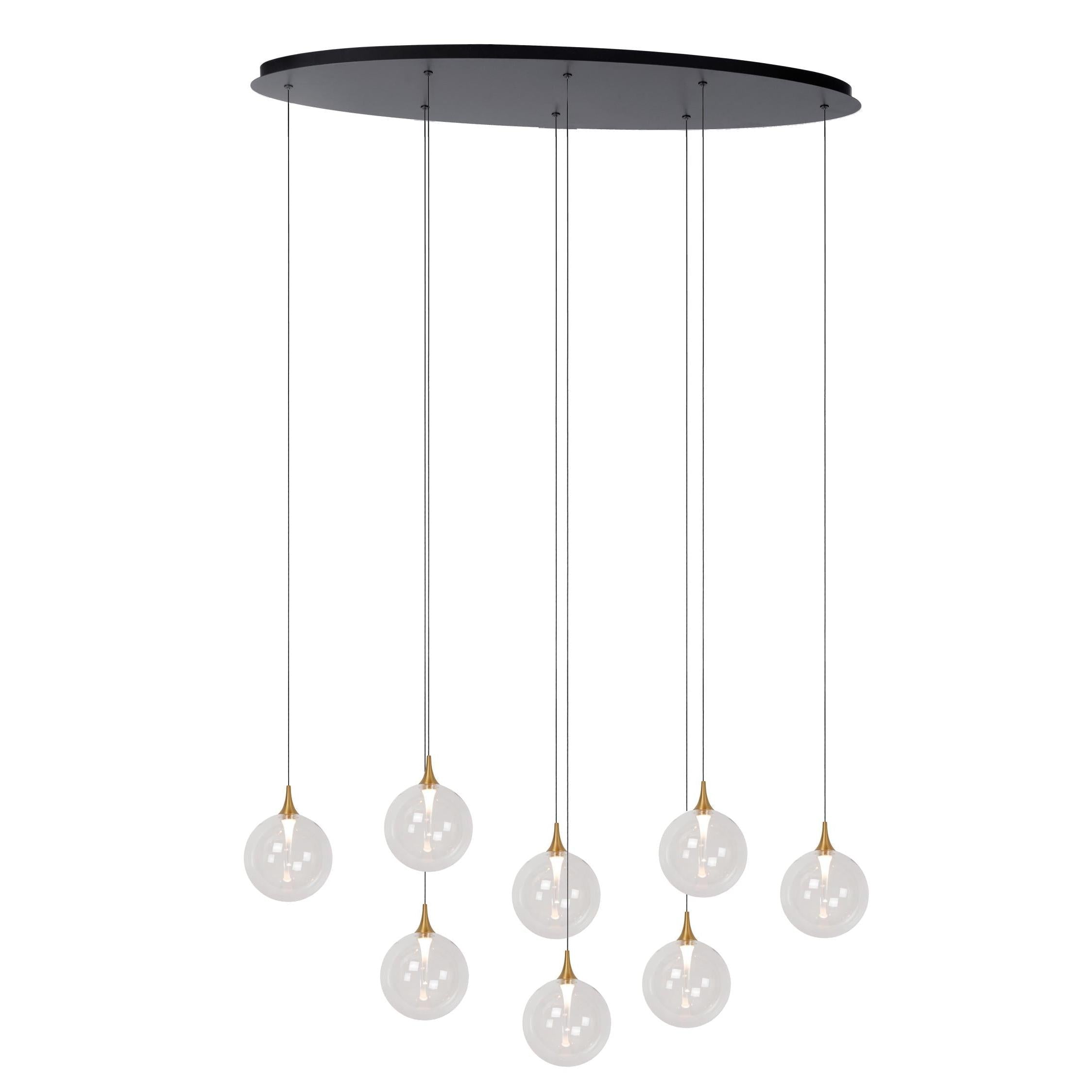 Lucide GISELA - Hanglamp - LED Dimb. - 8x3,9W 2700K - Transparant | Premium - KwaliteitWonen.nl