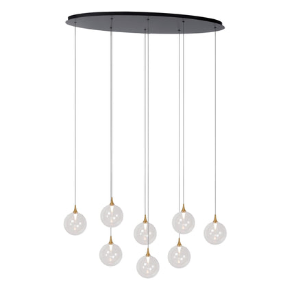 Lucide GISELA - Hanglamp - LED Dimb. - 8x3,9W 2700K - Transparant | Premium - KwaliteitWonen.nl