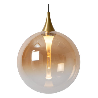 Lucide GISELA - Hanglamp - Ø 16 cm - LED Dimb. - 1x5W 2700K - Amber | Premium - KwaliteitWonen.nl