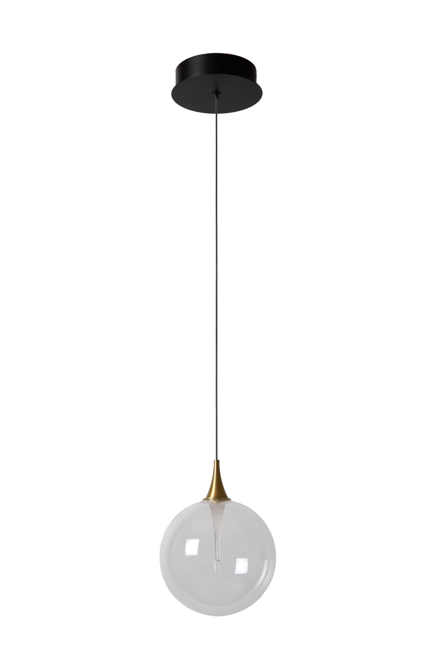 Lucide GISELA - Hanglamp - Ø 16 cm - LED Dimb. - 1x5W 2700K - Transparant | Premium - KwaliteitWonen.nl