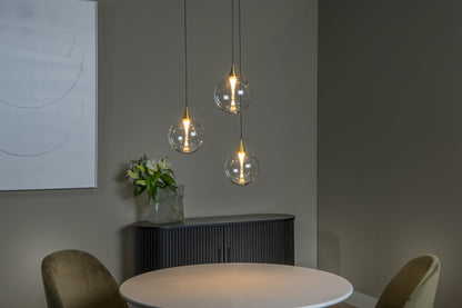 Lucide GISELA - Hanglamp - Ø 36 cm - LED Dimb. - 3x4,3W 2700K - Transparant | Premium - KwaliteitWonen.nl