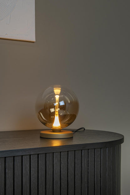 Lucide GISELA - Tafellamp - Ø 16 cm - LED Dimb. - 1x5W 2700K - Amber | Premium - KwaliteitWonen.nl