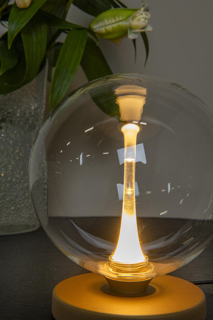 Lucide GISELA - Tafellamp - Ø 16 cm - LED Dimb. - 1x5W 2700K - Transparant | Premium - KwaliteitWonen.nl