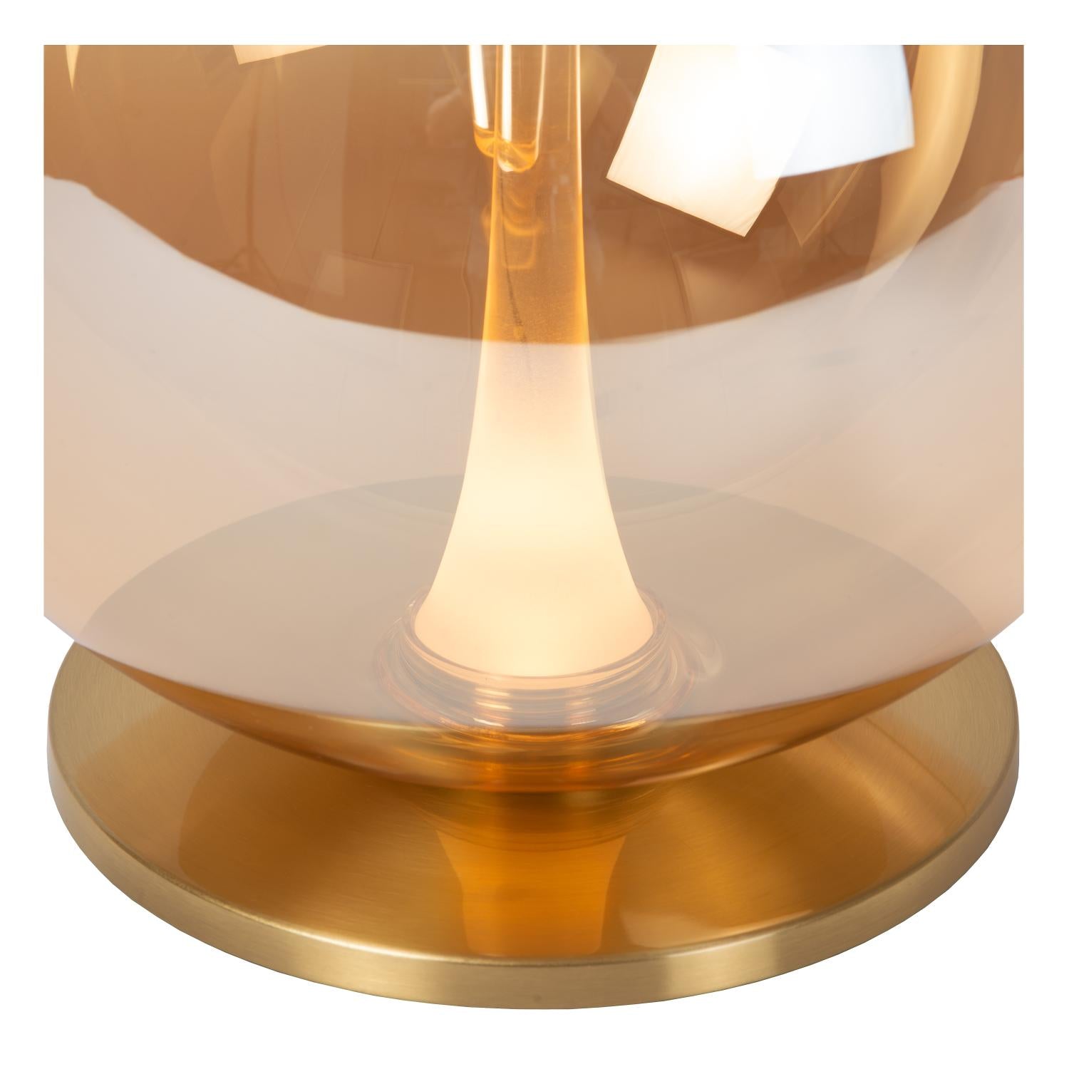 Lucide GISELA - Tafellamp - Ø 30 cm - LED Dimb. - 1x12W 2500K - Amber | Premium - KwaliteitWonen.nl