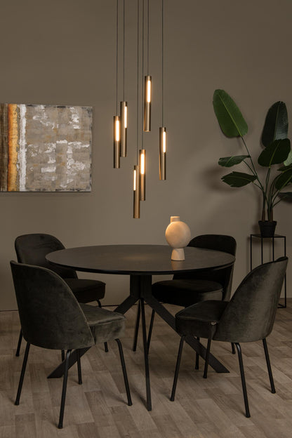Lucide GRIFFITH - Hanglamp - Ø 38 cm - LED Dimb. - CCT - 6x6W 2700K/4000K - Geschikt voor vide en hoge plafonds - Brons | Premium - KwaliteitWonen.nl