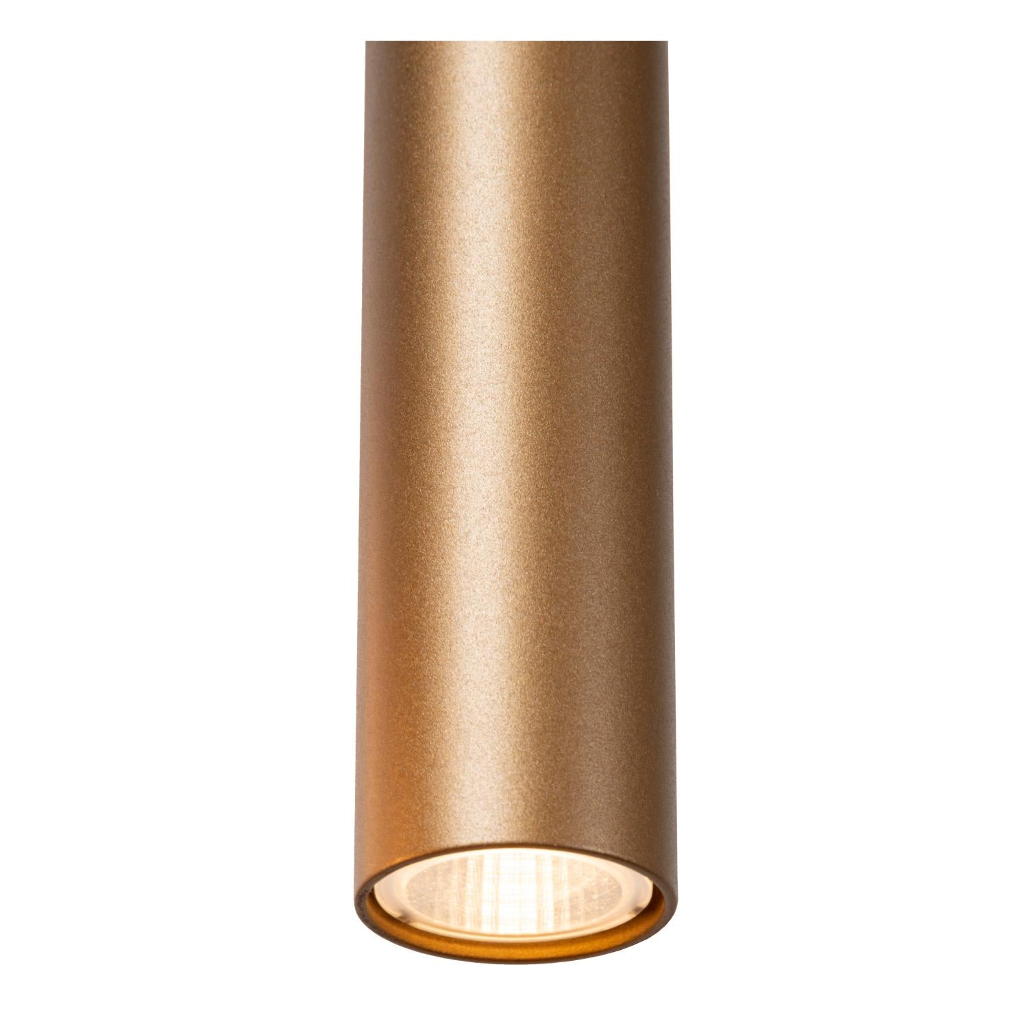 Lucide GRIFFITH - Hanglamp - Ø 38 cm - LED Dimb. - CCT - 6x6W 2700K/4000K - Geschikt voor vide en hoge plafonds - Brons | Premium - KwaliteitWonen.nl