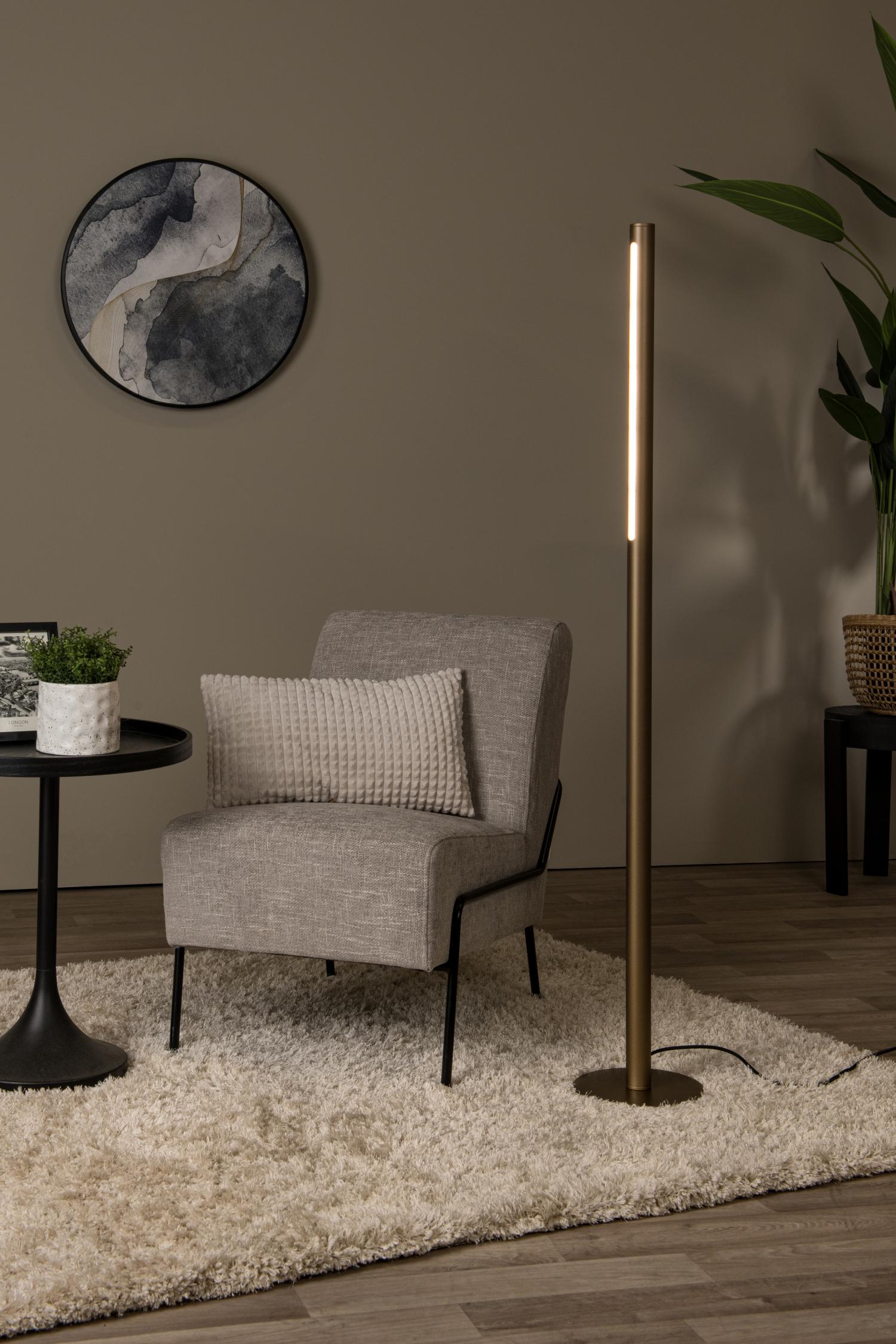 Lucide GRIFFITH - Vloerlamp - Ø 21 cm - LED Dimb. - CCT - 1x18W 2700K/4000K - Brons | Premium - KwaliteitWonen.nl