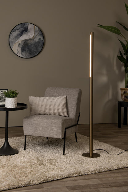 Lucide GRIFFITH - Vloerlamp - Ø 21 cm - LED Dimb. - CCT - 1x18W 2700K/4000K - Brons | Premium - KwaliteitWonen.nl
