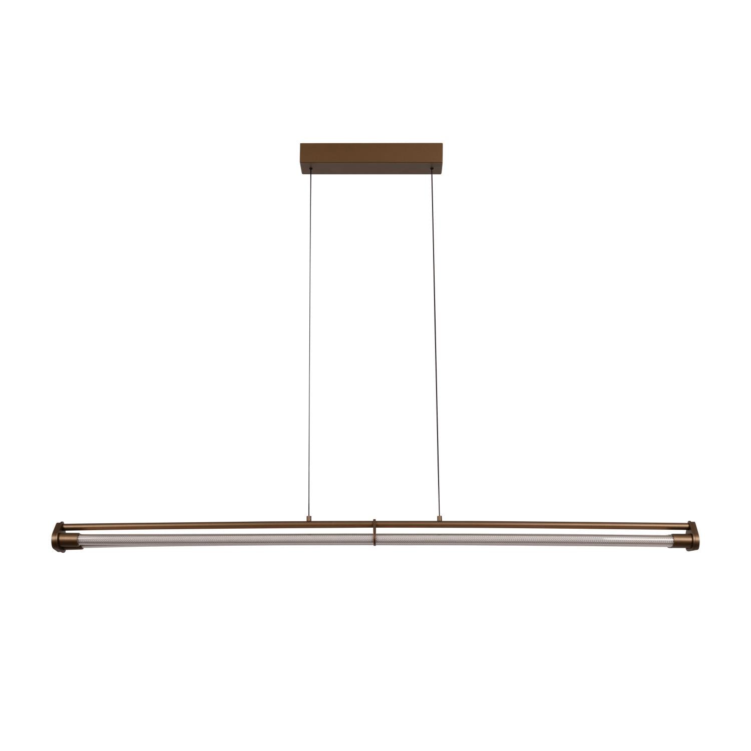 Lucide JANDERIN - Hanglamp - LED Dimb. - CCT - 2x16,5W 2200K/3300K - Handbewegingssensor - Champagne kleur | Vibes - KwaliteitWonen.nl