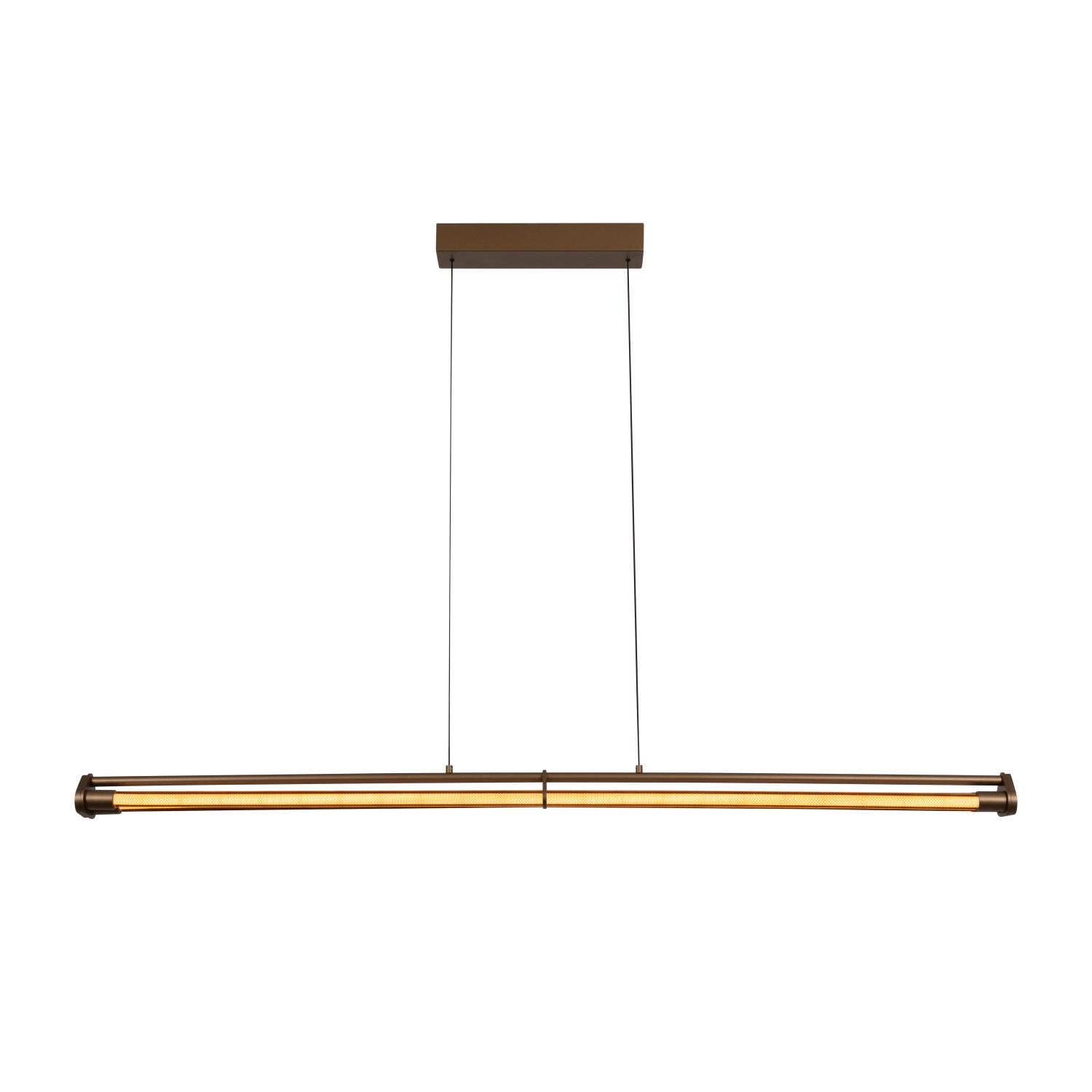 Lucide JANDERIN - Hanglamp - LED Dimb. - CCT - 2x16,5W 2200K/3300K - Handbewegingssensor - Champagne kleur | Vibes - KwaliteitWonen.nl