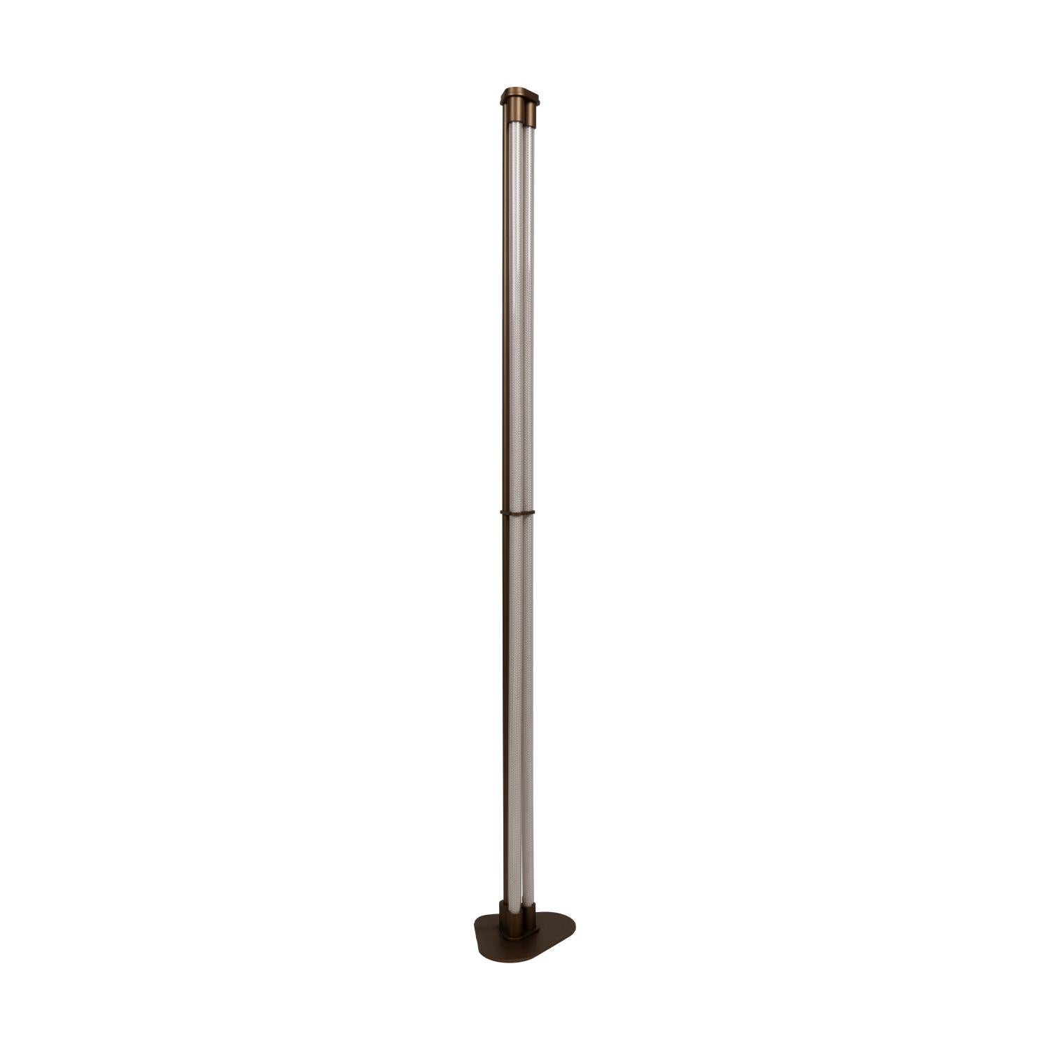 Lucide JANDERIN - Vloerlamp - LED Dimb. - CCT - 2x17W 2200K/3300K - Handbewegingssensor - Champagne kleur | Vibes - KwaliteitWonen.nl