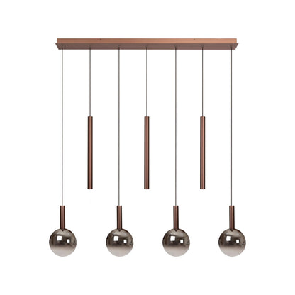 Lucide JASMINE - Hanglamp - LED Dimb. - CCT - 7x4W 2200K/3300K - Koper | Premium - KwaliteitWonen.nl