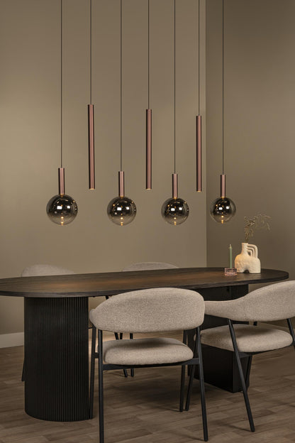 Lucide JASMINE - Hanglamp - LED Dimb. - CCT - 7x4W 2200K/3300K - Koper | Premium - KwaliteitWonen.nl
