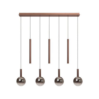 Lucide JASMINE - Hanglamp - LED Dimb. - CCT - 7x4W 2200K/3300K - Koper | Premium - KwaliteitWonen.nl