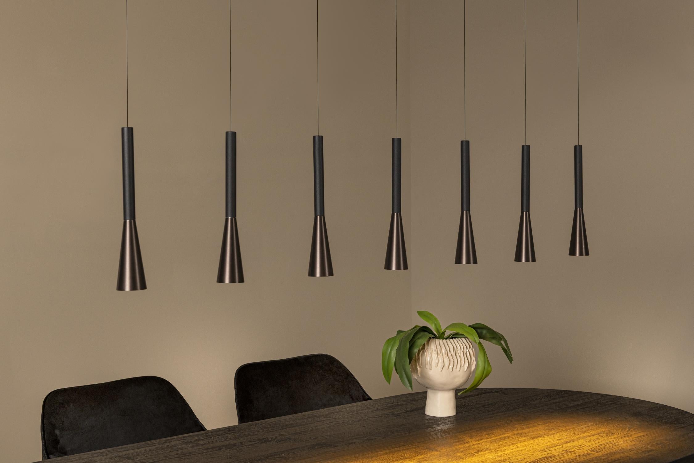 Lucide JOAKIM - Hanglamp - LED Dimb. - CCT - 7x6,2W 2700K/4000K - Met vervangbare LED-module - Koffie | Premium - KwaliteitWonen.nl