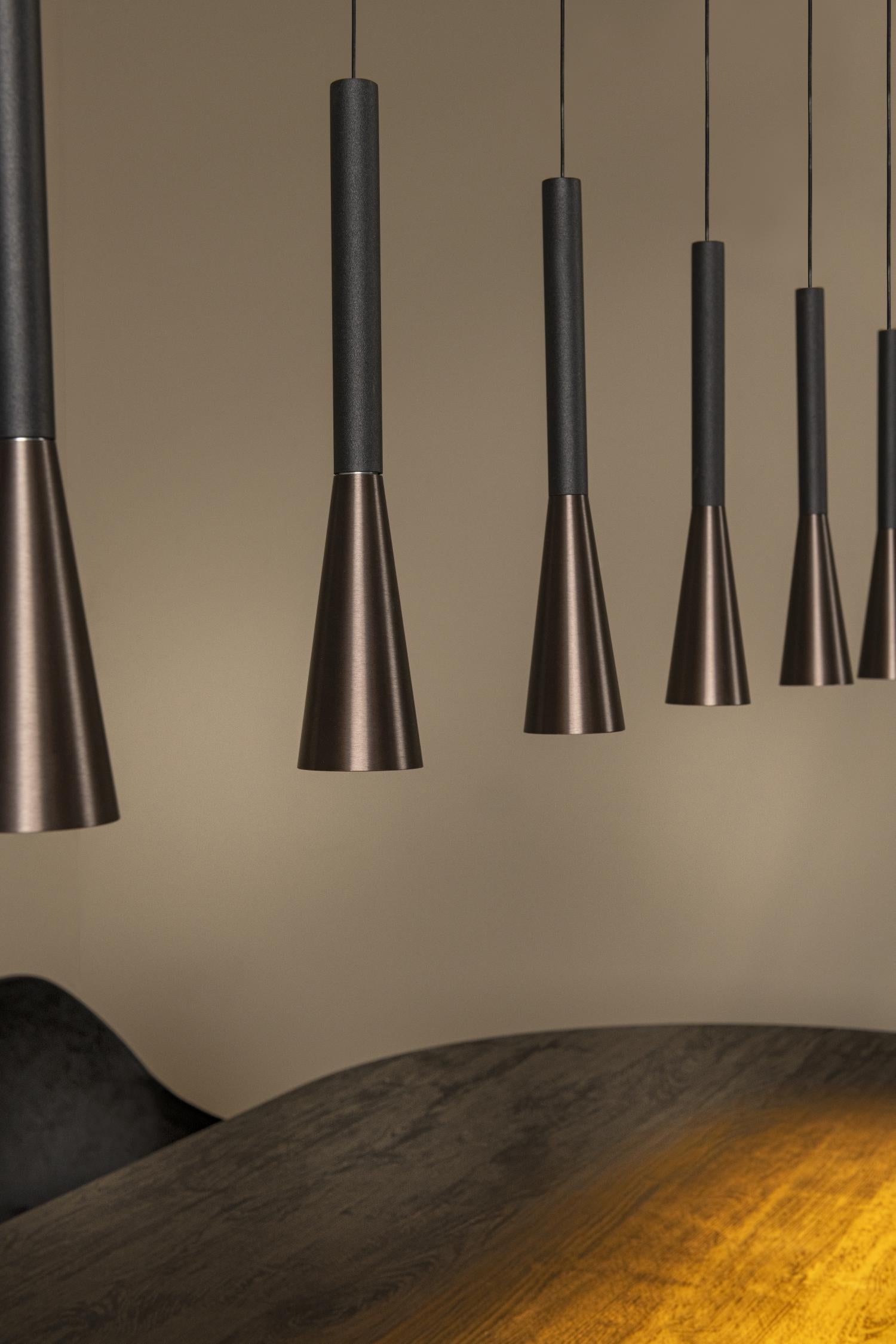 Lucide JOAKIM - Hanglamp - LED Dimb. - CCT - 7x6,2W 2700K/4000K - Met vervangbare LED-module - Koffie | Premium - KwaliteitWonen.nl