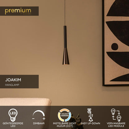Lucide JOAKIM - Hanglamp - Ø 7,7 cm - LED Dimb. - CCT - 1x7W 2700K/4000K - Met vervangbare LED-module - Koffie | Premium - KwaliteitWonen.nl