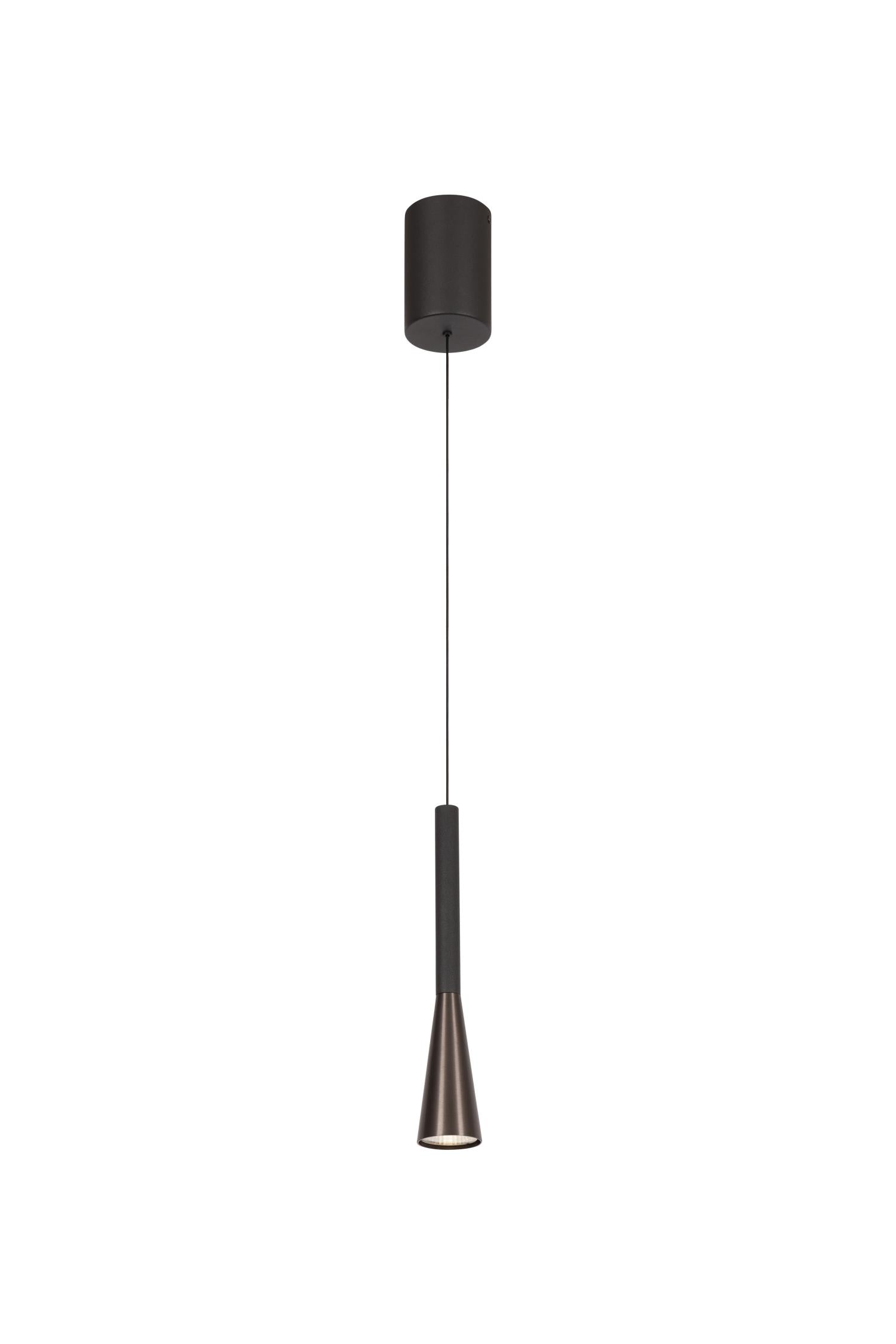 Lucide JOAKIM - Hanglamp - Ø 7,7 cm - LED Dimb. - CCT - 1x7W 2700K/4000K - Met vervangbare LED-module - Koffie | Premium - KwaliteitWonen.nl