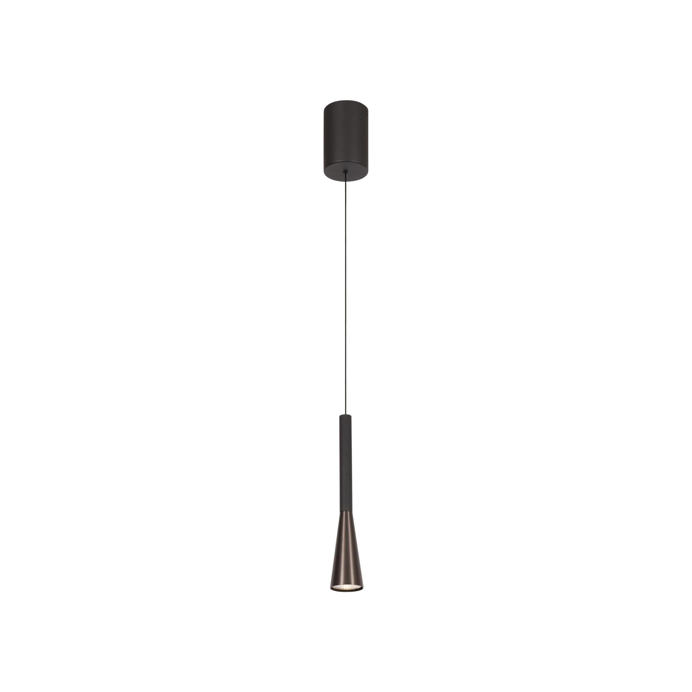 Lucide JOAKIM - Hanglamp - Ø 7,7 cm - LED Dimb. - CCT - 1x7W 2700K/4000K - Met vervangbare LED-module - Koffie | Premium - KwaliteitWonen.nl