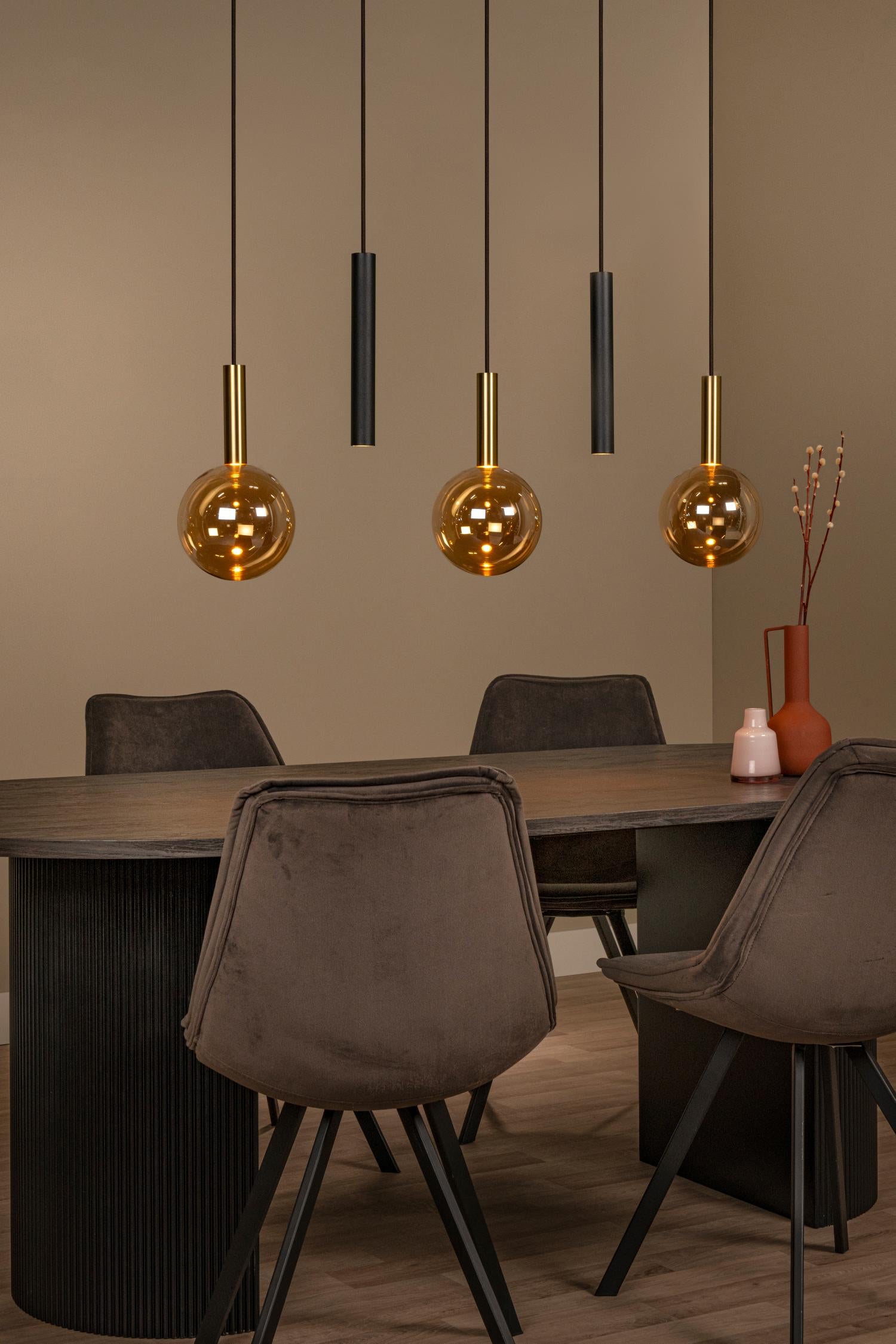 Lucide JOSIANE - Hanglamp - 3xG9 - Amber | Vibes - KwaliteitWonen.nl