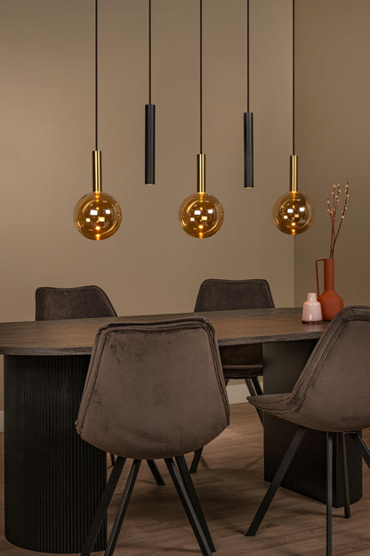 Lucide JOSIANE - Hanglamp - 3xG9 - Amber | Vibes - KwaliteitWonen.nl