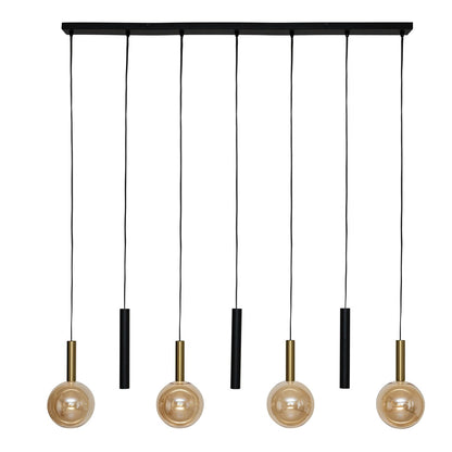 Lucide JOSIANE - Hanglamp - 4xG9 - Zwart | Vibes - KwaliteitWonen.nl
