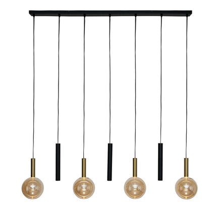 Lucide JOSIANE - Hanglamp - 4xG9 - Zwart | Vibes - KwaliteitWonen.nl