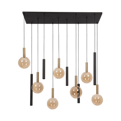 Lucide JOSIANE - Hanglamp - 7xG9 - Zwart | Vibes - KwaliteitWonen.nl