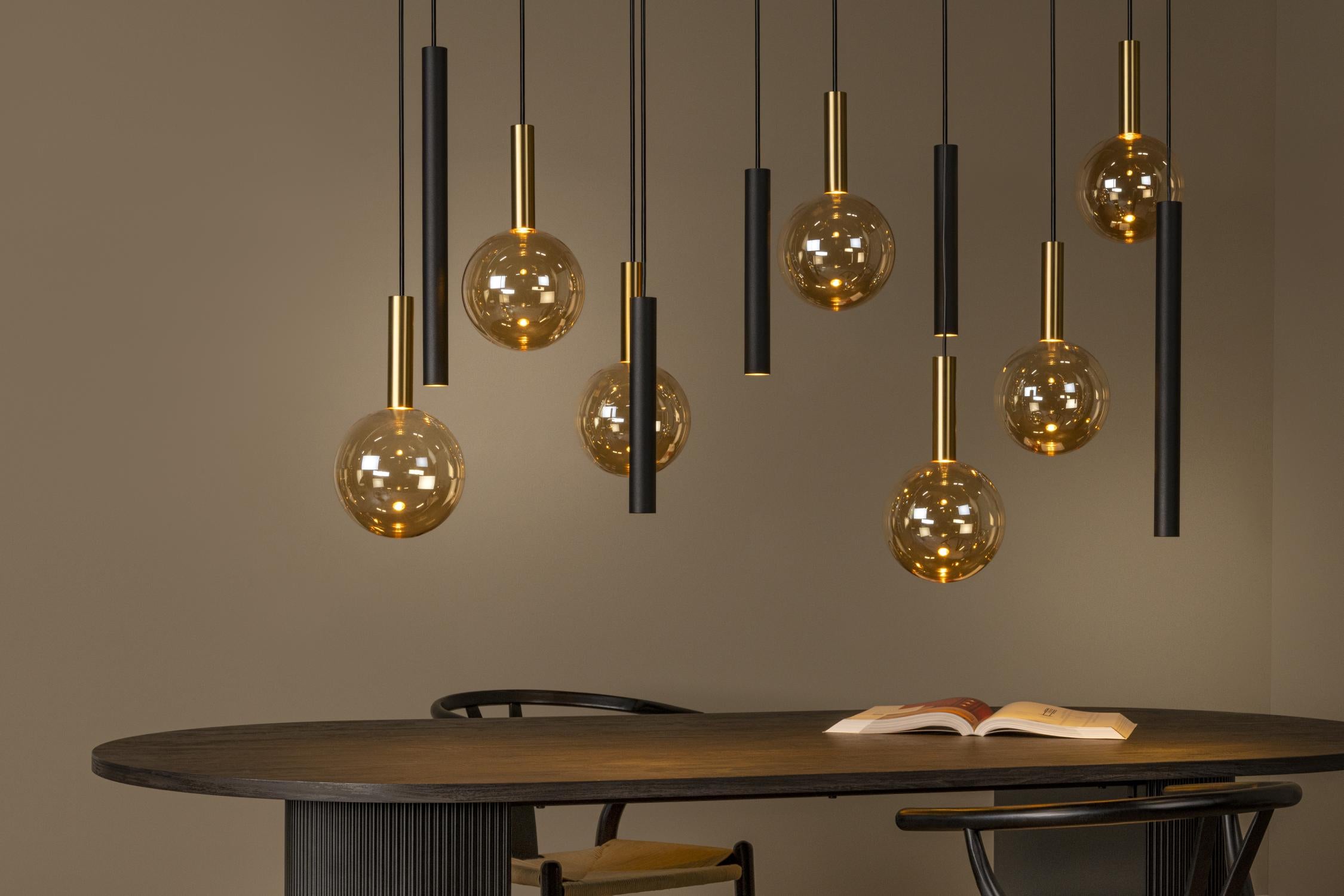 Lucide JOSIANE - Hanglamp - 7xG9 - Zwart | Vibes - KwaliteitWonen.nl