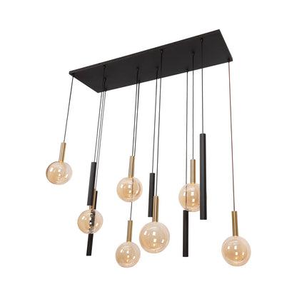 Lucide JOSIANE - Hanglamp - 7xG9 - Zwart | Vibes - KwaliteitWonen.nl