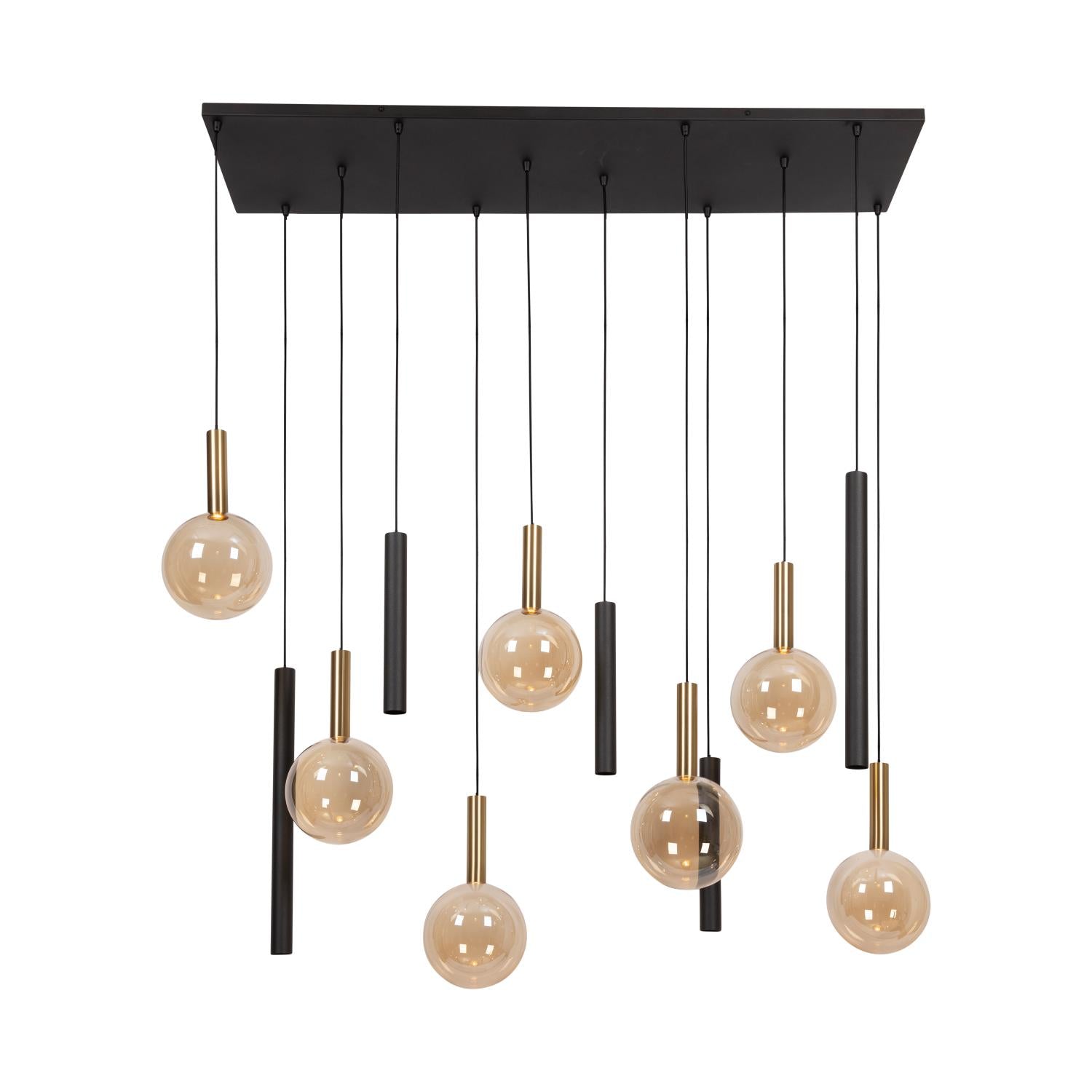 Lucide JOSIANE - Hanglamp - 7xG9 - Zwart | Vibes - KwaliteitWonen.nl