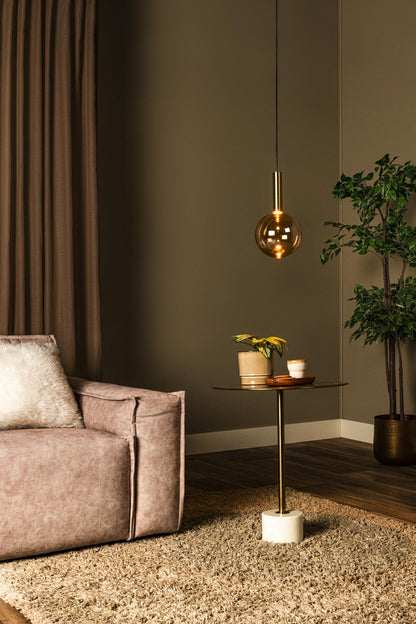 Lucide JOSIANE - Hanglamp - Ø 18 cm - 1xG9 - Amber | Vibes - KwaliteitWonen.nl