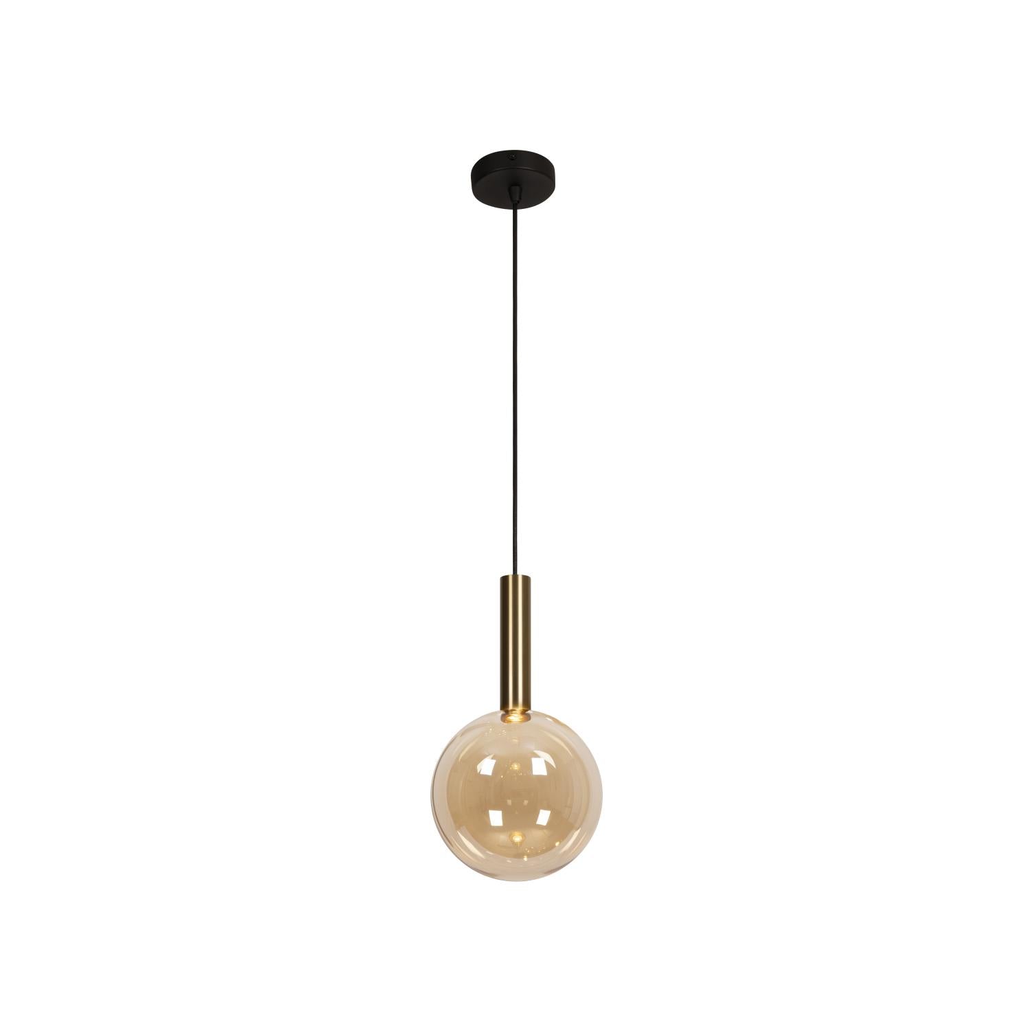 Lucide JOSIANE - Hanglamp - Ø 18 cm - 1xG9 - Amber | Vibes - KwaliteitWonen.nl