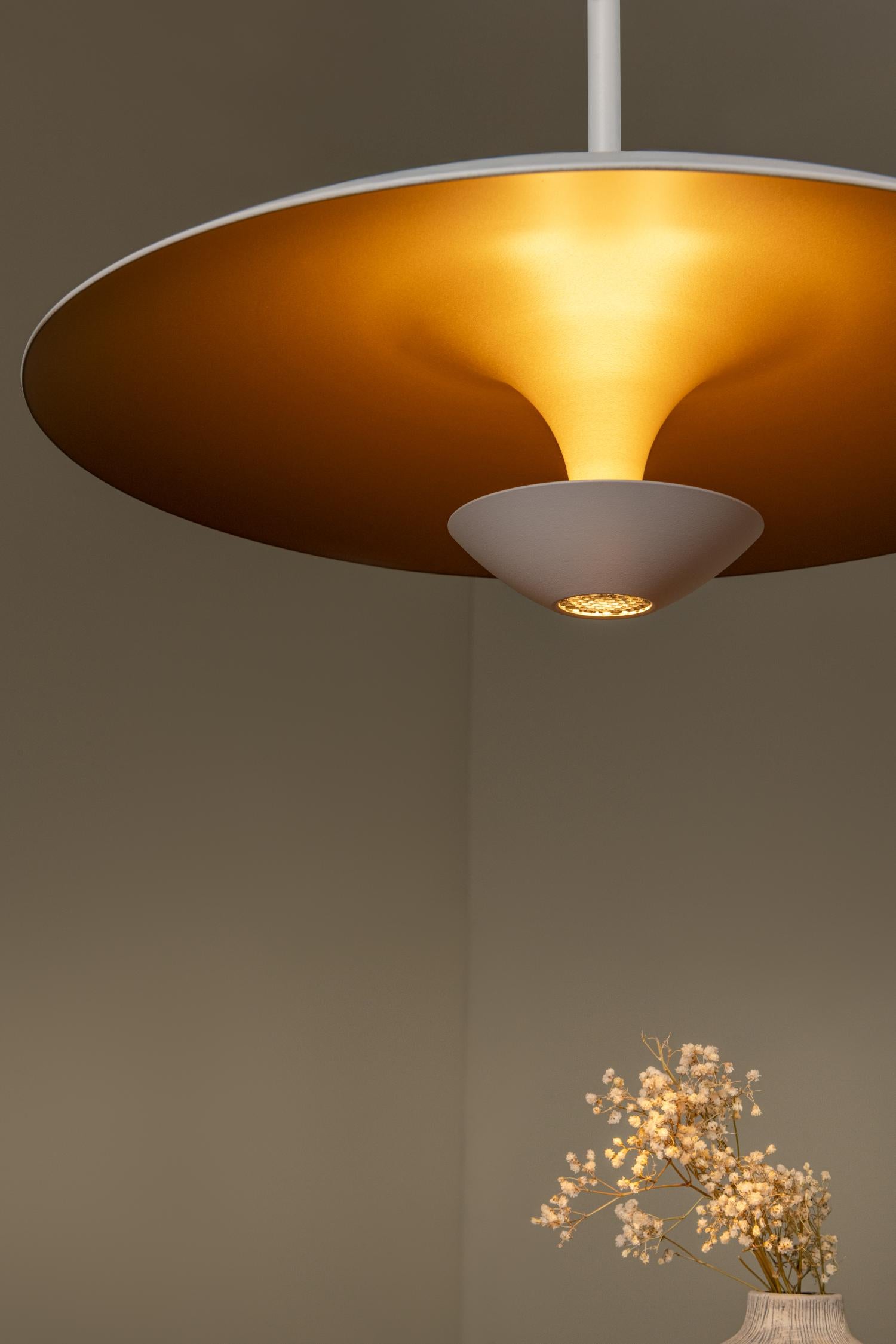 Lucide KENNETH - Hanglamp - Ø 40 cm - LED Dimb. - 1x12W 2700K - Wit | Premium - KwaliteitWonen.nl