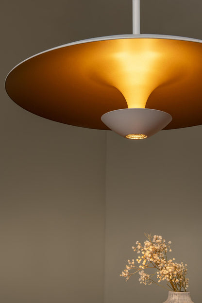 Lucide KENNETH - Hanglamp - Ø 40 cm - LED Dimb. - 1x12W 2700K - Wit | Premium - KwaliteitWonen.nl