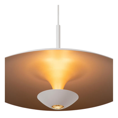 Lucide KENNETH - Hanglamp - Ø 40 cm - LED Dimb. - 1x12W 2700K - Wit | Premium - KwaliteitWonen.nl