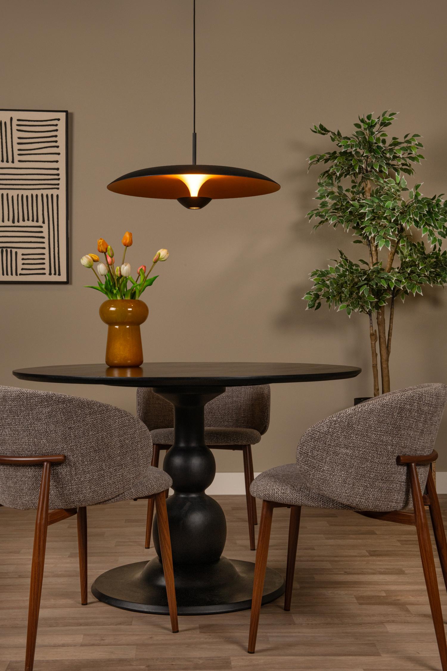 Lucide KENNETH - Hanglamp - Ø 60 cm - LED Dimb. - 1x16W 2700K - Zwart | Premium - KwaliteitWonen.nl