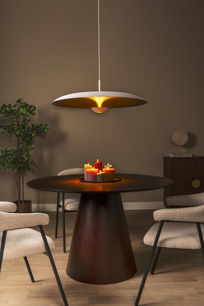 Lucide KENNETH - Hanglamp - Ø 80 cm - LED Dimb. - 1x22W 2700K - Wit | Premium - KwaliteitWonen.nl