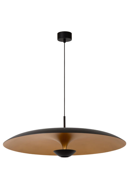 Lucide KENNETH - Hanglamp - Ø 80 cm - LED Dimb. - 1x22W 2700K - Zwart | Premium - KwaliteitWonen.nl