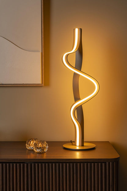 Lucide LAMBADA - Tafellamp - LED Dimb. - 1x19W 2700K - Champagne kleur | Premium - KwaliteitWonen.nl