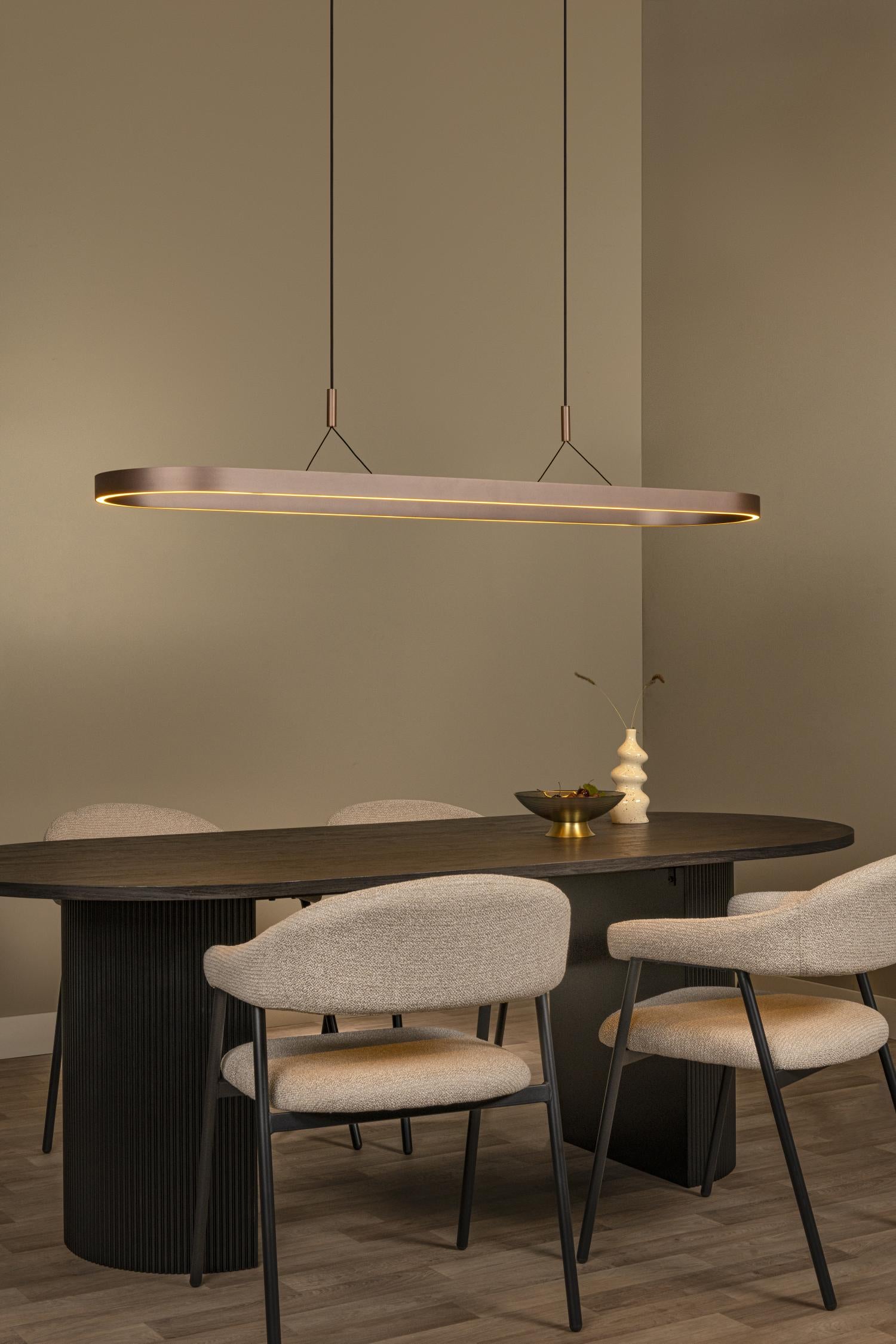 Lucide LIANE - Hanglamp - LED Dimb. - CCT - 2x40W 2700K/4000K - Roest bruin | Vibes - KwaliteitWonen.nl