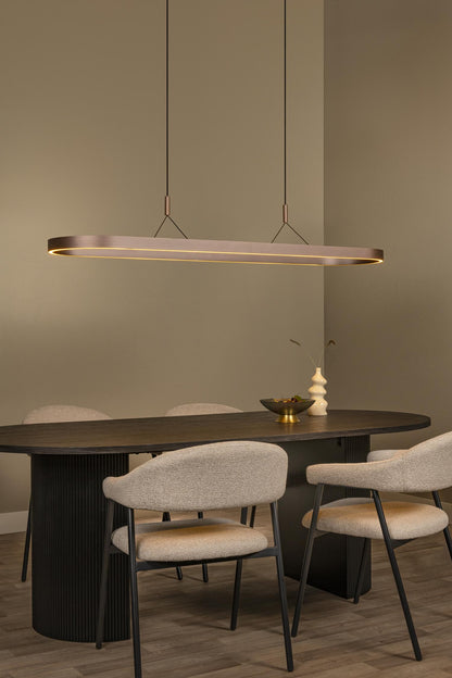 Lucide LIANE - Hanglamp - LED Dimb. - CCT - 2x40W 2700K/4000K - Roest bruin | Vibes - KwaliteitWonen.nl