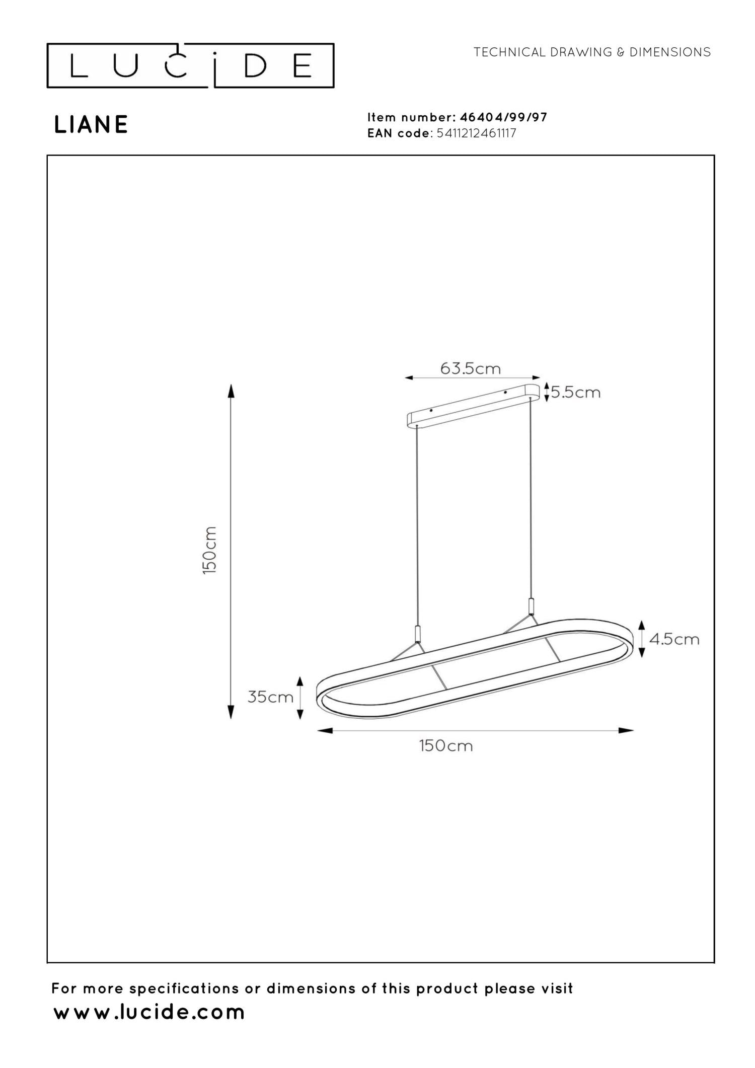 Lucide LIANE - Hanglamp - LED Dimb. - CCT - 2x40W 2700K/4000K - Roest bruin | Vibes - KwaliteitWonen.nl