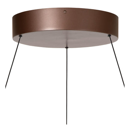 Lucide LIANE - Hanglamp - Ø 80 cm - LED Dimb. - CCT - 2x36W 2700K/4000K - Geschikt voor vide en hoge plafonds - Roest bruin | Vibes - KwaliteitWonen.nl
