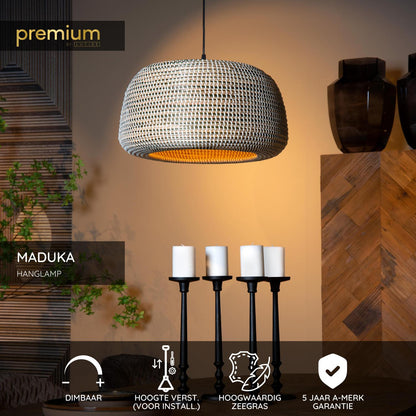 Lucide MADUKA - Hanglamp - 1xE27 - Bruin | Premium - KwaliteitWonen.nl